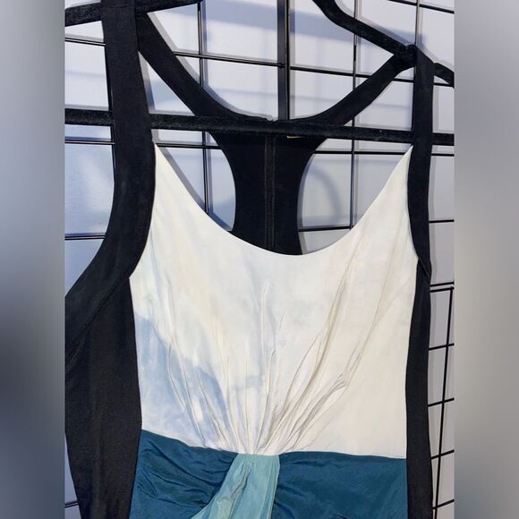 Rebecca Minkoff Colorblock racerback satin dress - Picture 2 of 10
